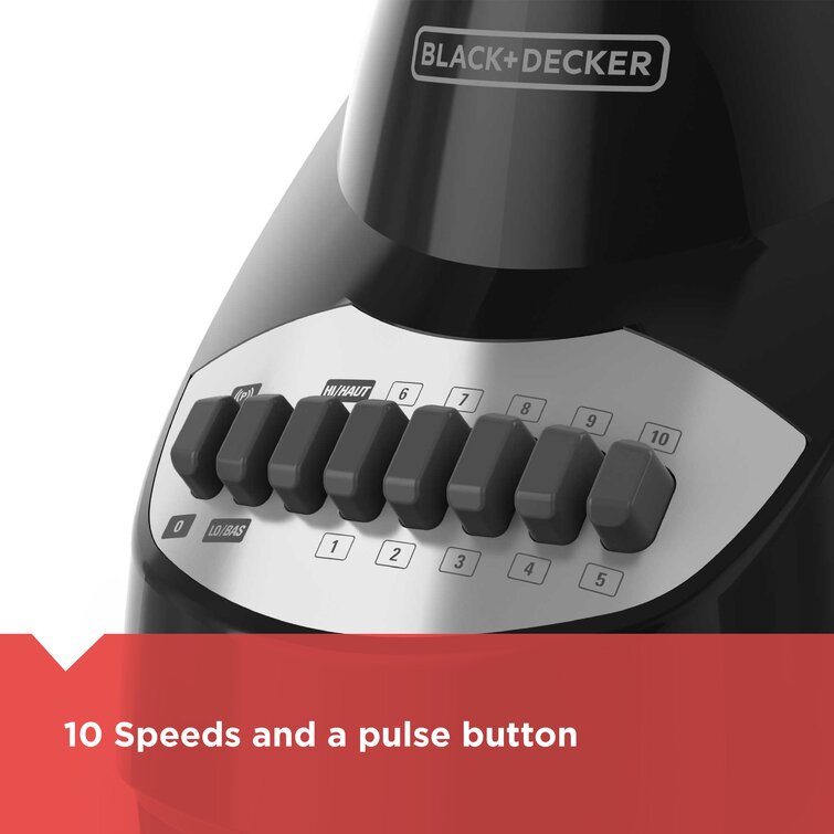 Black Decker Crush Master 10 Speed Black Countertop Blender